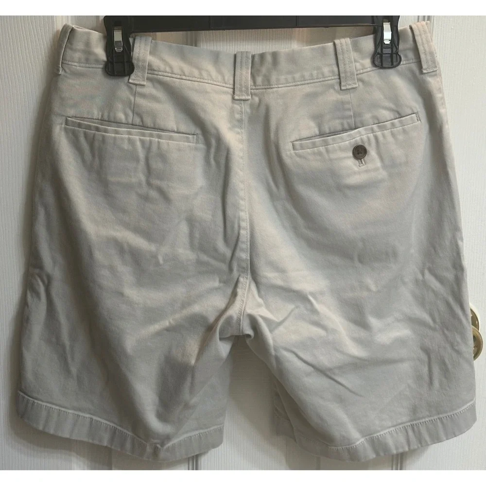 J.Crew Mercantile Flex Mens Chino Shorts 31 Light Khaki Tan Stretch 8in Inseam